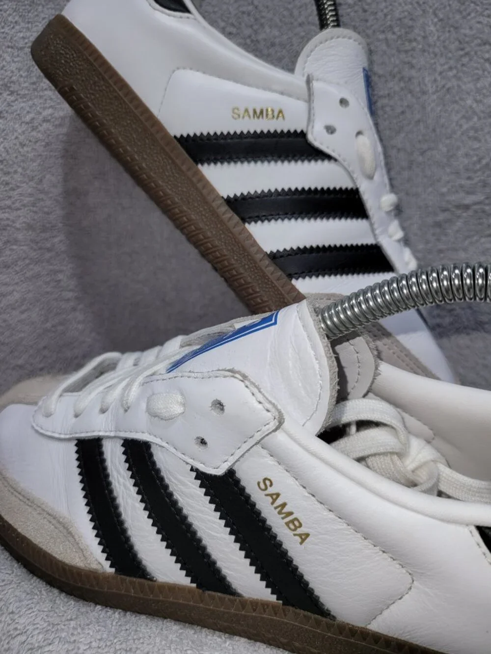 Adidas Samba OG Sneakers IG9030 White/Black Brown Gum Sole Women's/Ladies Size 7